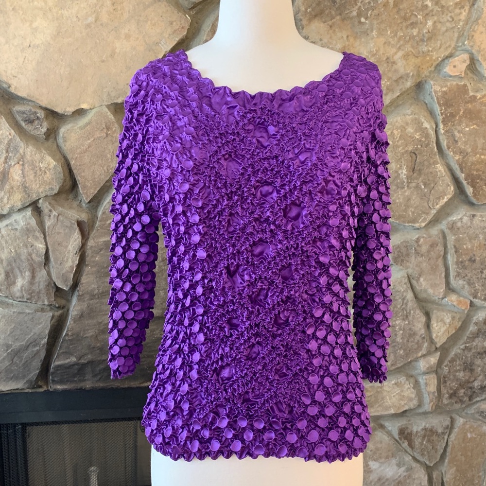 Spunky Purple Popcorn Top